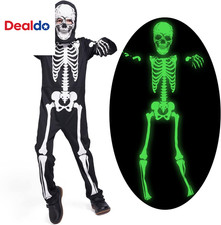 Kids Skeleton Costume Glow in the Dark Skeletons Halloween Skeleton Costumes for