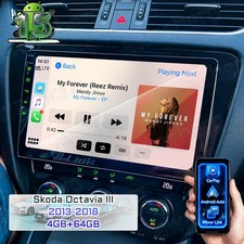 Für Skoda Octavia III 2013-2018 Carplay 4+64GB Android 15 Autoradio GPS NAVI RDS