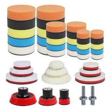 Car Foam Polishing Buffing Kit for Headlights & Car Body - 44 Pads