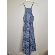 Free People Seasons In The Sun Slip Smocked Halter Midi Dress Size M