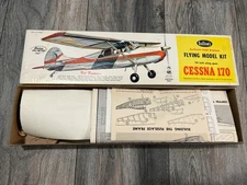 1961 GUILLOWS CESSNA 170 BALSA WOOD MODEL AIRPLANE KIT #302 J New Open Box