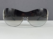Enni Marco Sunglasses Women Y2K Silver Grey Large Rhinestone IS 11 102 NP:299&euro;