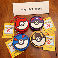 Juego completo de 4 - Pokémon Target Pokéball Poké Ball Gran Ultra Master Bag Charm