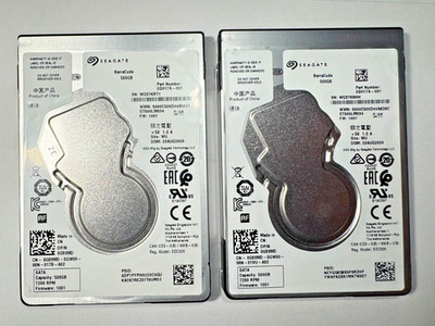 2 X Seagate 500GB Internal SATA 2.5 Thin 7mm Hard Drive HDD 7200rpm ST500LM034