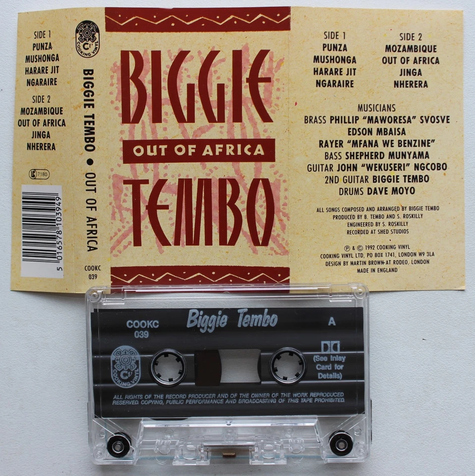 BIGGIE TEMBO - OUT OF AFRICA (COOKING VINYL COOKC039) 1992 UK CASSETTE TAPE - Image 2 of 3