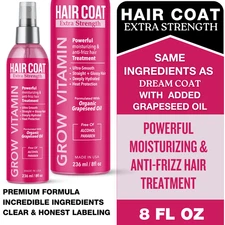 Grow Vitamin Wow Dream Coat Anti-Frizz Treatment 8Fl. Oz Extra Strength ENHANCED