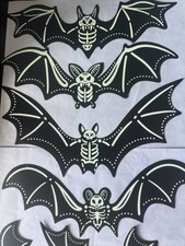 Halloween Glow In Dark Hanging Bats.  Hanging...