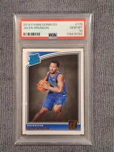 2018 PANINI DONRUSS JALEN BRUNSON ROOKIE RC #179 PSA 10 GEM MINT 