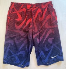 Nike Swim Shorts Trunks Mesh Lining Pockets Blue Pink Boys Size XLarge