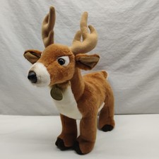 White Tailed Deer Buck Plush 14"H x 13"L Miyoni Aurora 2018 Brown NWOT Reindeer