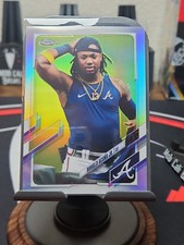 2021 Topps Chrome - Image Variation Ronald Acuña Jr. #50 Vertical, Hat Backwards