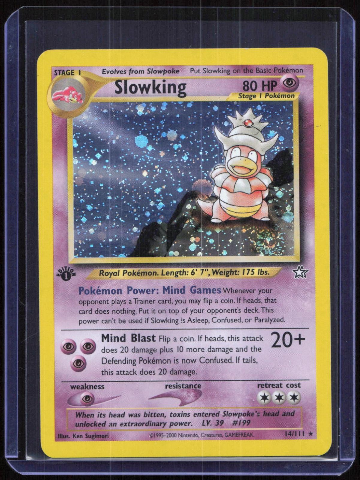 Slowking 14/111 Rare Neo Genesis Pokemon 1st Edition Holo Near Mint