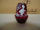 FENTON FAIRY LIGHT MARY GREGORY H/P ON RUBY QVC - FENTON GIFT SHOP 2004