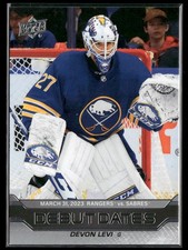 2023-24 Upper Deck #DD-23 Devon Levi Debut Dates