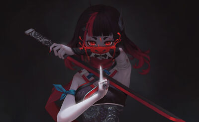 Anime katana oni  Playmat Gaming Mat