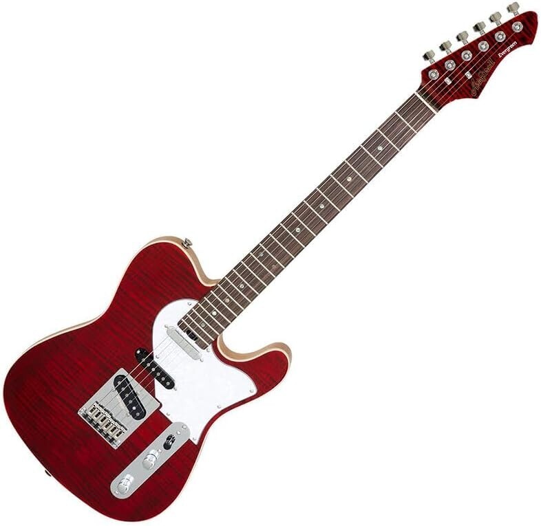 AriaProII 615-AE200 SR See-through Red Telecaster Type 3PU Guitar with Gig Bag 85790₽