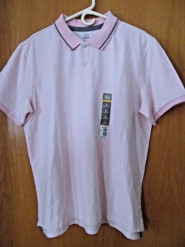 Men's PALE PINK short sleeve STRETCH Pique Polo Shirt~Size XL~NEW with Tags