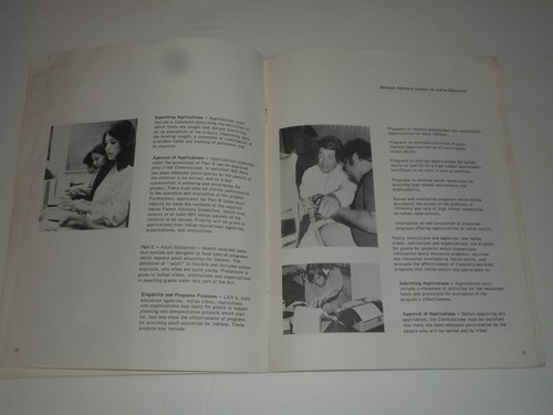 The INDIAN EDUCATION ACT OF 1972 Brochure Original National Advisory Council - Picture 14 of 19