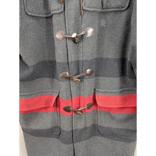 Tommy Hilfiger Hooded Long Duffel Coat Stripe Lining Sz 2XL Gray Toggle Bulgaria - Picture 5 of 13