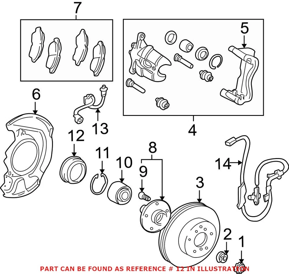 Tapa antipolvo de cojinete de rueda delantera original OEM para Toyota Avalon Camry Sierra Solara Foto 2 de 2