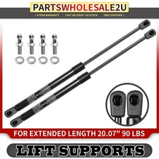 2x Universal Lift Supports Shock Struts Extended Length 20.07" 90 lbs with Spike