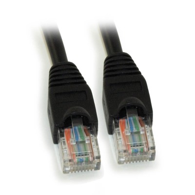 200ft Cat5E Ethernet RJ45 Patch Cable  Stranded  Snagless Booted  BLACK