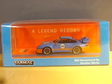 TARMAC WORKS - GULF STYLE BLUE ORANGE - PORSCHE 993 REMASTERED BY GUNTHER WERKS