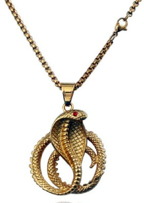 Cobra Snake in 18k gold with chain