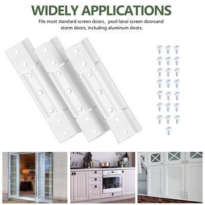 Lyreh 5-Set Storm Door Hinge Pin Repair Kit - Includes 10 Hinge Pins, 5 Springs, 10 Bushing Caps For Croft & Other Doors