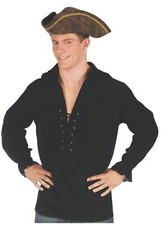 Men's Black Pirate Renaissance Shirt Costume Accessory