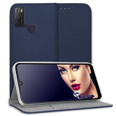Schutzhülle Bookstyle für Alcatel 1S 2021 (6025H), 3L 2021 (6.52'') (dunkelblau)