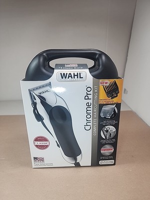 Wahl Chrome Pro Corded Clipper Trimmer Haircutting Kit 24 Piece for Men USA New