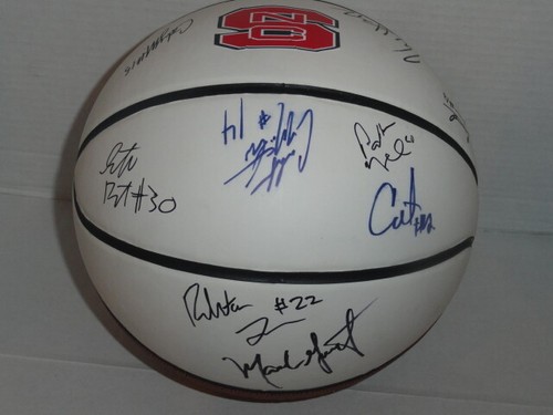2015 NC STATE WOLFPACK TEAM SIGNED BASKETBALL MARK GOTTFRIED LACEY BARBER N.C. - Picture 2 of 3