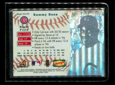 Vintage 1997 PINNACLE DENNYS 3D Shifting Holo Baseball Card #16