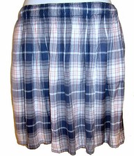 Abercrombie Fitch Mini Skirt sz XS Blue Plaid Flannel NEW