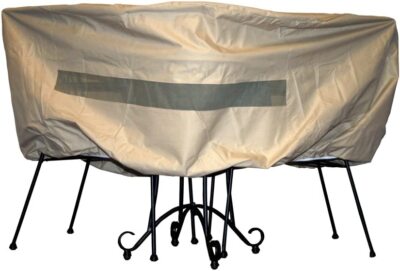 Round Bistro Table Cover 54'' x 29.53'' SF40252 SureFit Hearth Garden 