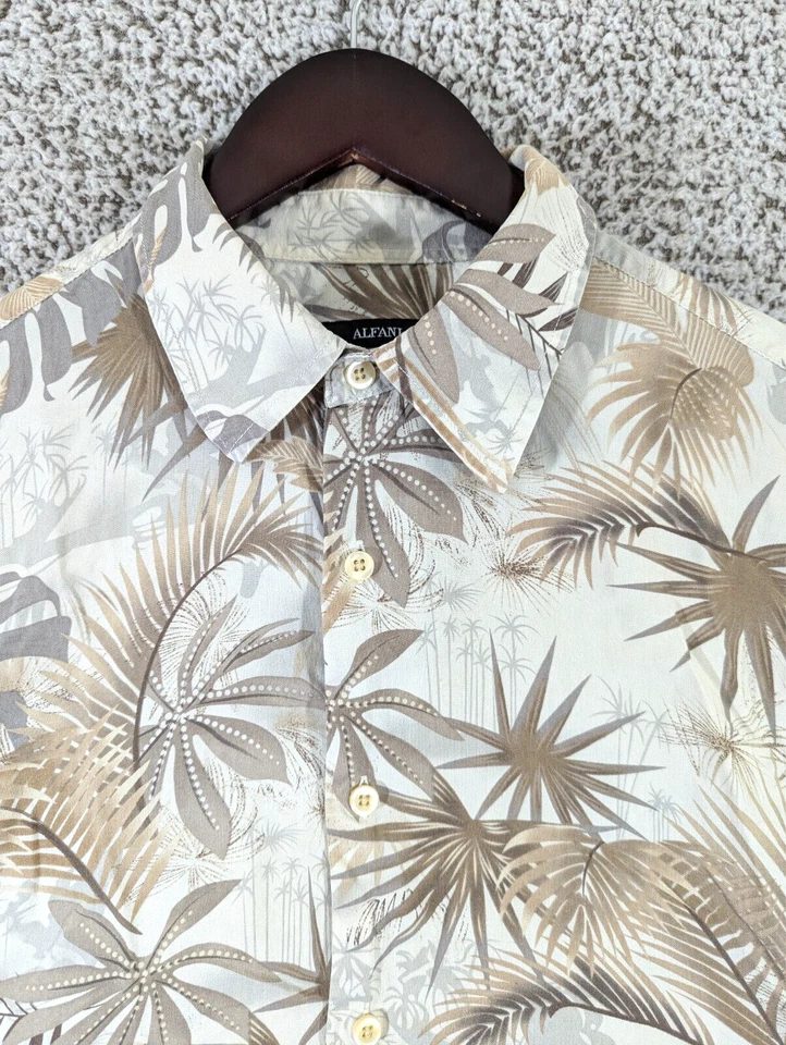 Гавайская рубашка на пуговицах из 100% шелка с принтом Alfani мужская большого размера - Изображение 2 из 4