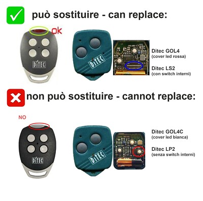 Télécommande de portail compatible avec Faac TM1300, TM TM1 TM2 TM3 300 433 MHz