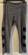 Vogo Athletica Women Leggings Size S Yoga Pants Gray Print Gym Workout Walking