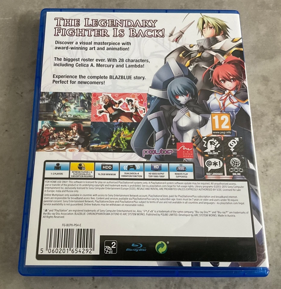 PS4 - PLAYSTATION 4 - BLAZBLUE CHRONOPHANTASMA EXTEND, photo 2 of 5