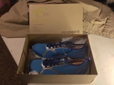 Easy Spirit Beige Fabric Lace Up Sneakers Shoes Women's Sz 7.5 M