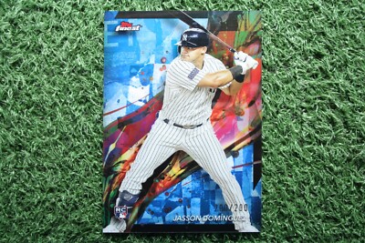 Jasson Dominguez 2024 Topps Finest #83 Blue Refractor 200/200 Rookie RC