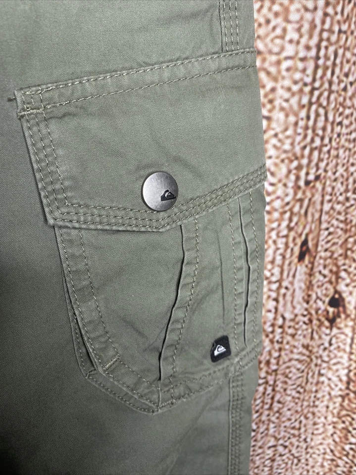 Pantalones cargo QuikSilver para niños talla 24 verde militar nuevos con etiquetas Foto 3 de 4