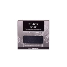 Plantlife Black Soap with Activated Charcoal, 4.5 Ounces