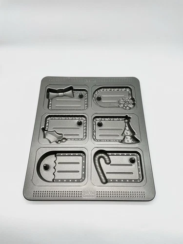 Vintage Christmas Cookie Sheets SWEET CREATIONS GIFT TAG COOKIES BAKING PANS (2)