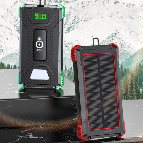 Solar bank charger wireless outdoor water proof 20000mah - Photo 7 sur 12
