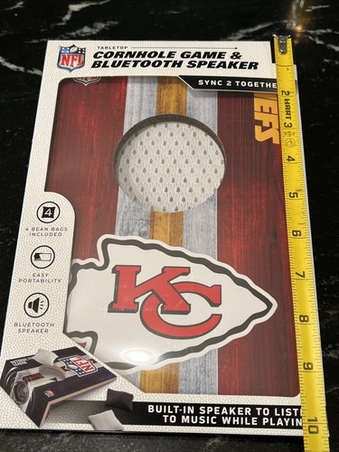 Officially Licensed NFL Mini Cornhole W/ Bluetooth Speaker Kansas City Chiefs - Picture 5 of 5