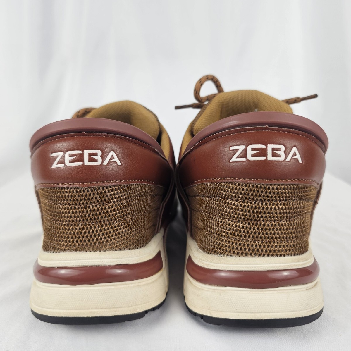 Zeba Shoes Mens Size 9 Hands Free Brown Walking Comfort Casual Lace Up Brown Zeba Shoes - Hands Free Sneakers main image 4