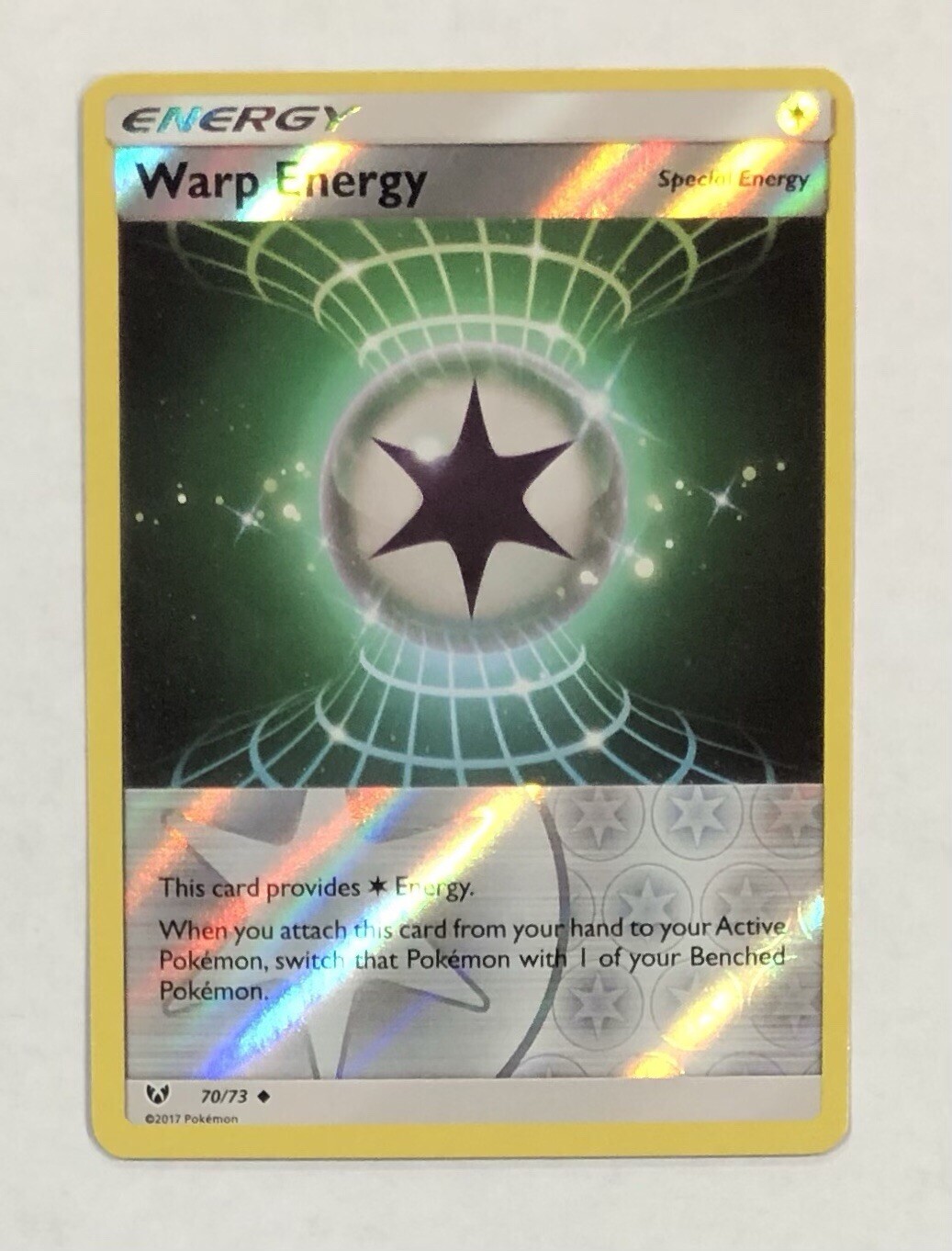 Pokémon WARP ENERGY Card 90/108 Reverse Holo Shining Legends NM Unlimited TCG