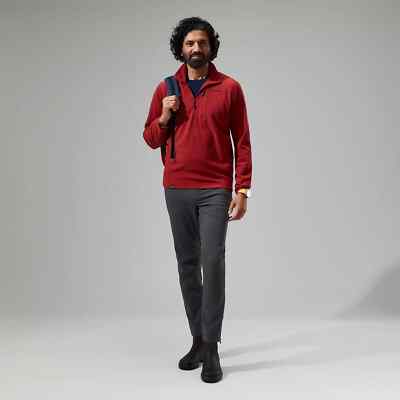 Berghaus Herren Polartec Half Zip Fleece - rot, UVP £65, neu mit Etikett. N27